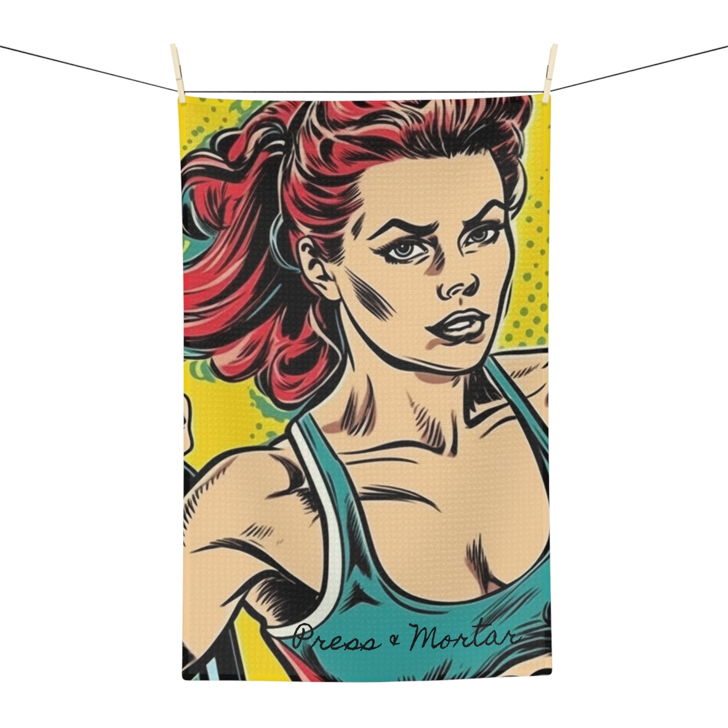 Kitchen Stash- Soft Tea Towel with Pop Art Beauty