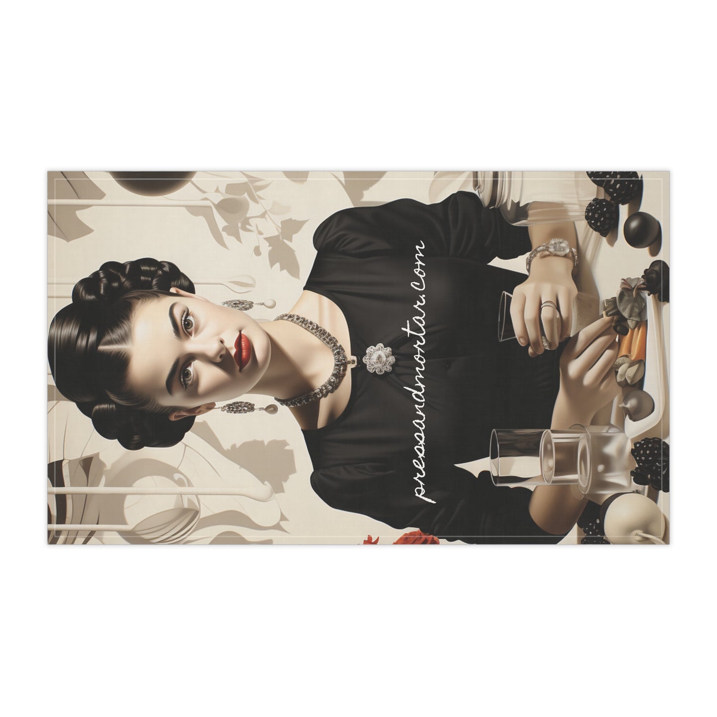 Kitchen Stash- Kitchen Towel Frida Kahlo Self-Portrait