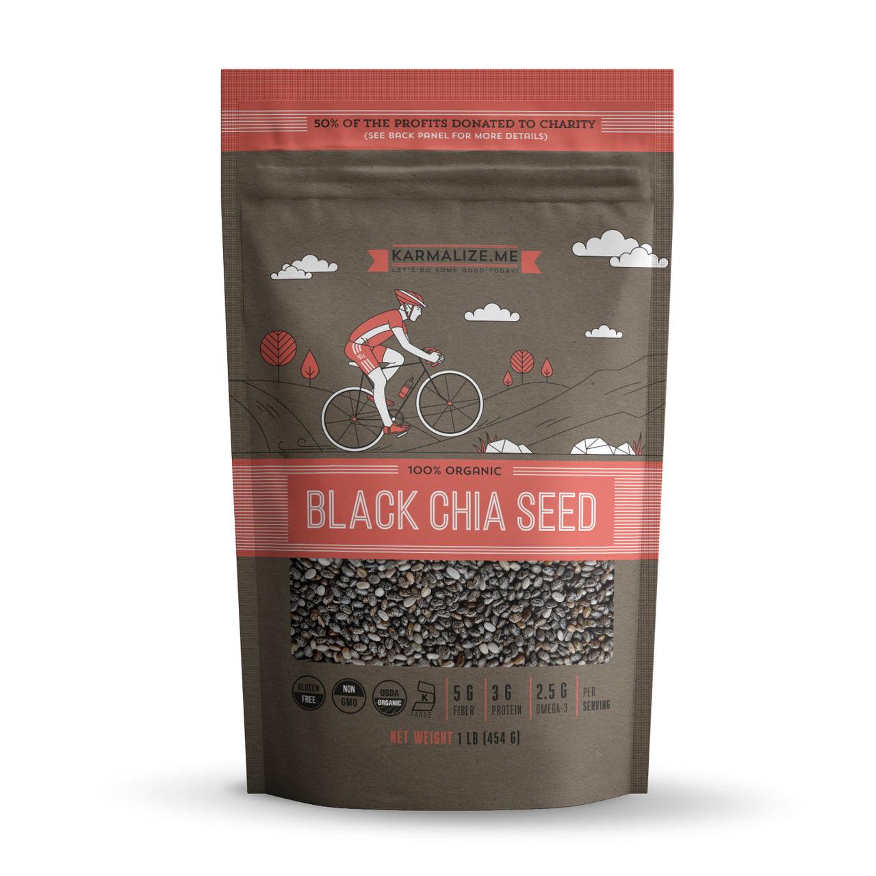 100% Organic Black Chia Seeds - 1lb-0