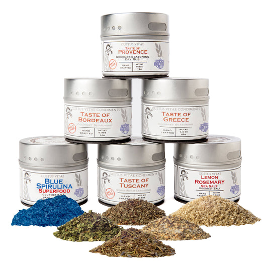 Luxury Gourmet Seasoning and Sea Salt Collection - 6 Tins-0