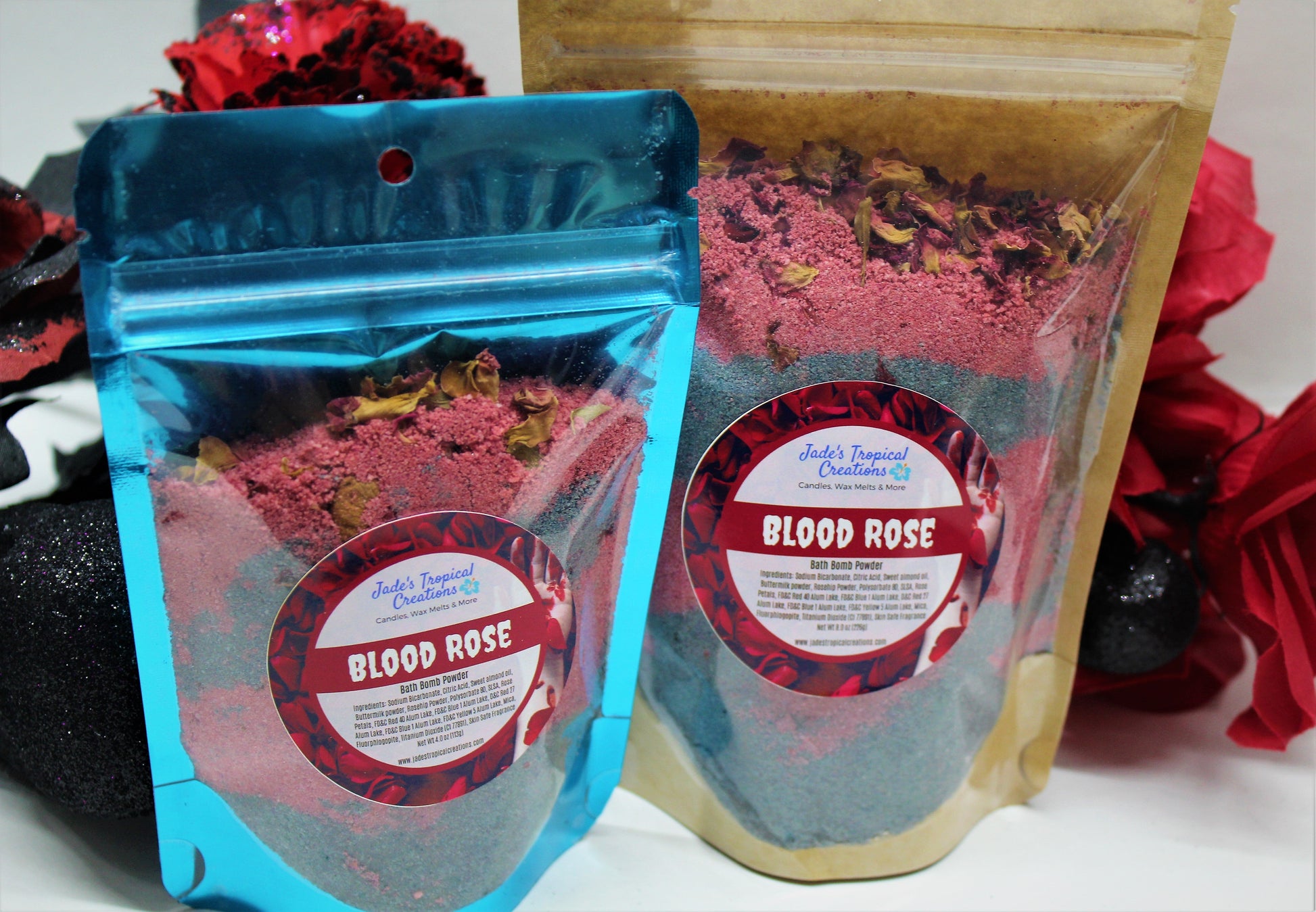 Blood Rose Bath Bomb Powder-2